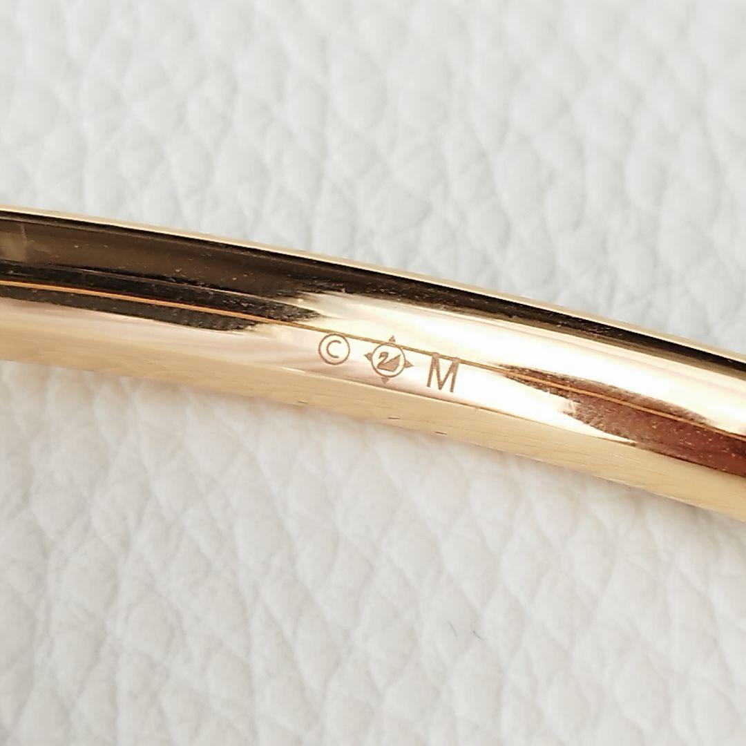 スワロフスキー　バングル　ブレスレット　ローズゴールド　Mサイズ　箱付