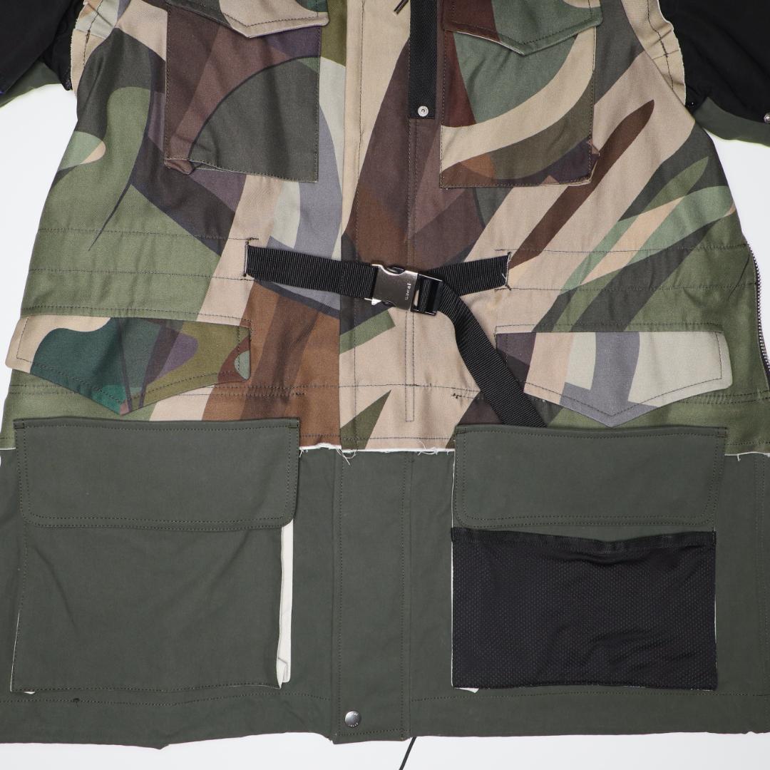 sacai × KAWS 新品 21AW 再構築 オーバーサイズ ジャケット 2