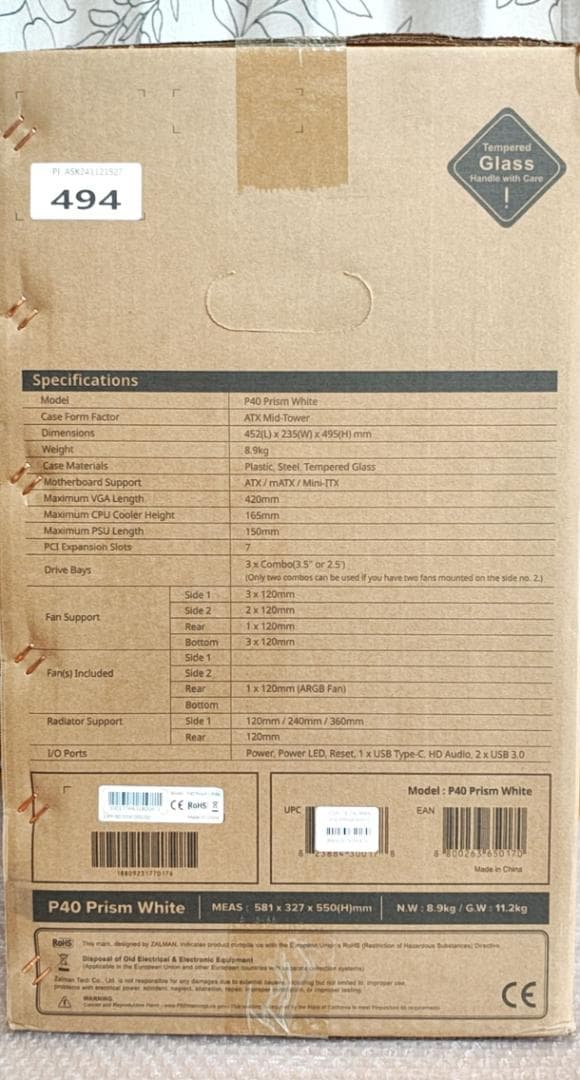 ZALMAN P40 Prism White 未開封新品