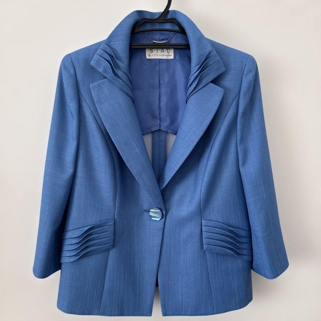 スタック S.T.A.C 銀座マギー ジャケット 42 ブルー美品