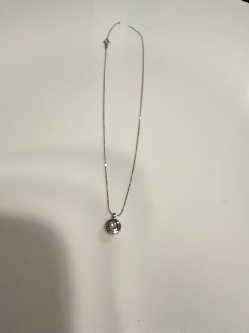 プラチナpt8501 粒ダイヤペンダント ネックレス訳あり チェーン切れ上品美品