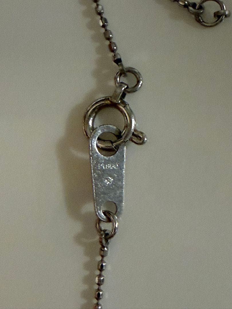 プラチナpt8501 粒ダイヤペンダント ネックレス訳あり チェーン切れ上品美品