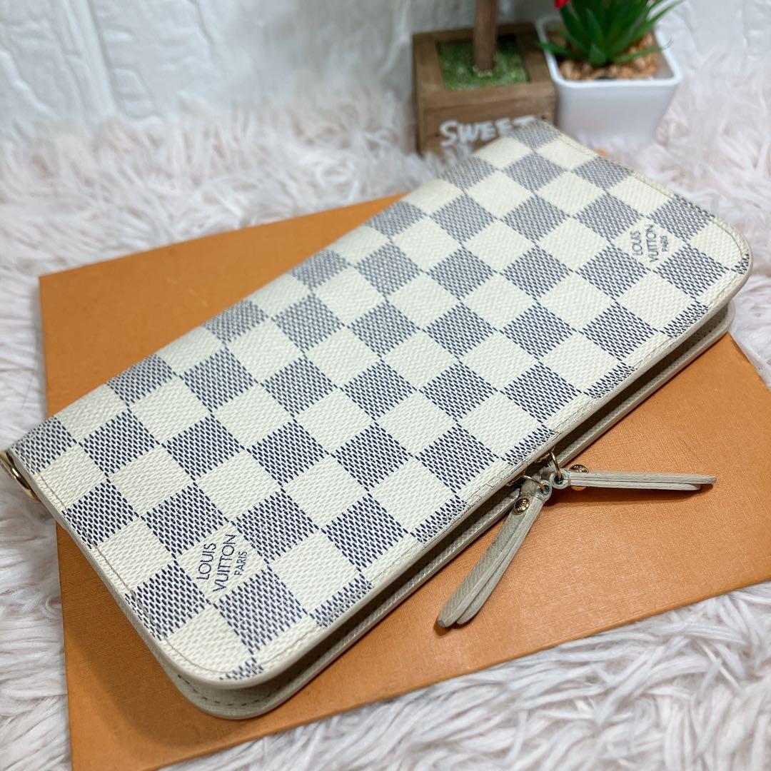 極美品 ルイヴィトン ダミエ アズール ポルトフォイユ アンソリット 長財布