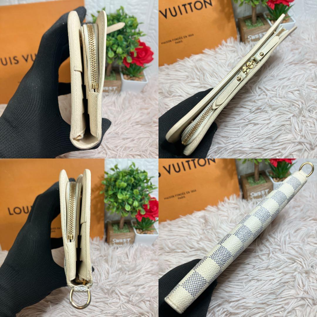 極美品 ルイヴィトン ダミエ アズール ポルトフォイユ アンソリット 長財布