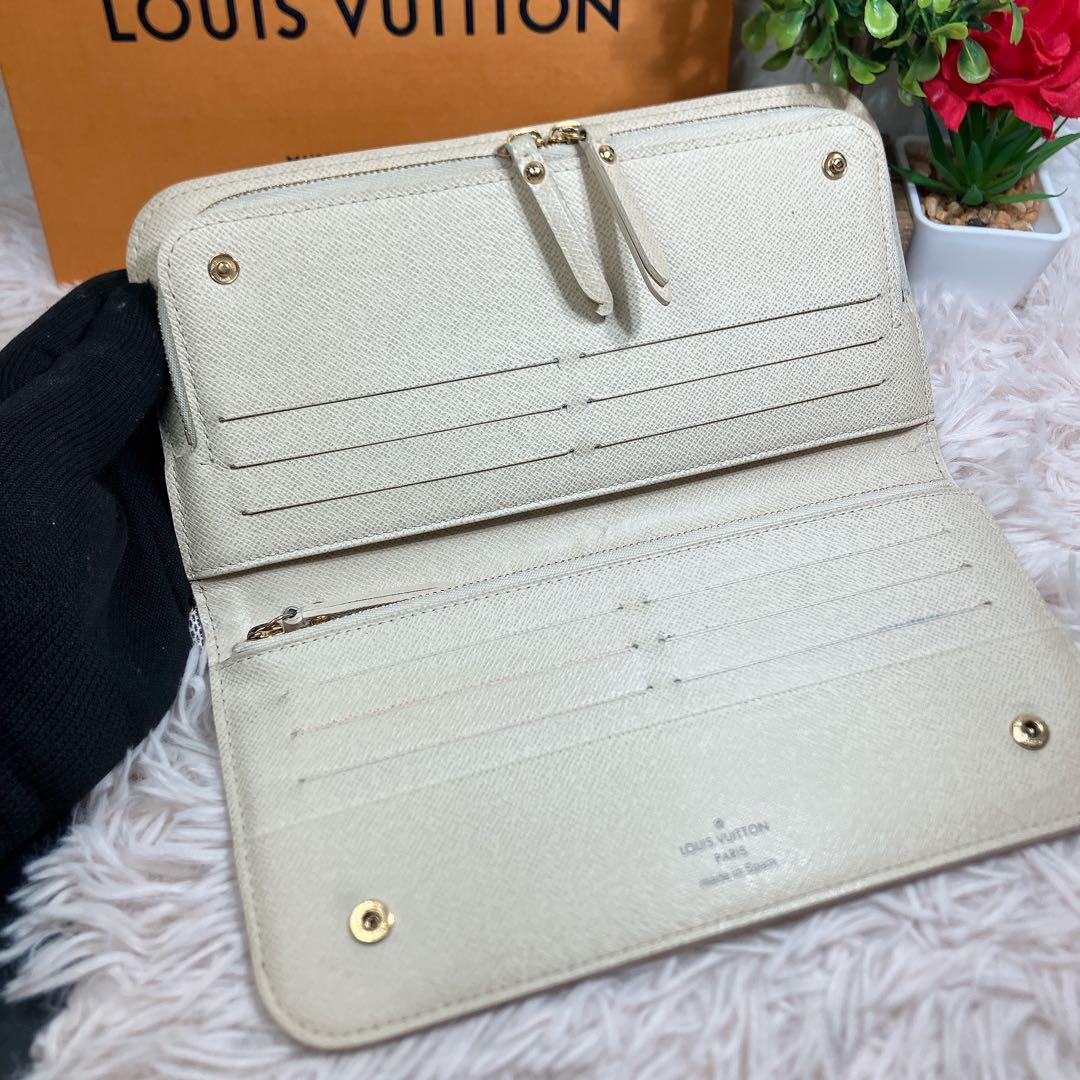 極美品 ルイヴィトン ダミエ アズール ポルトフォイユ アンソリット 長財布