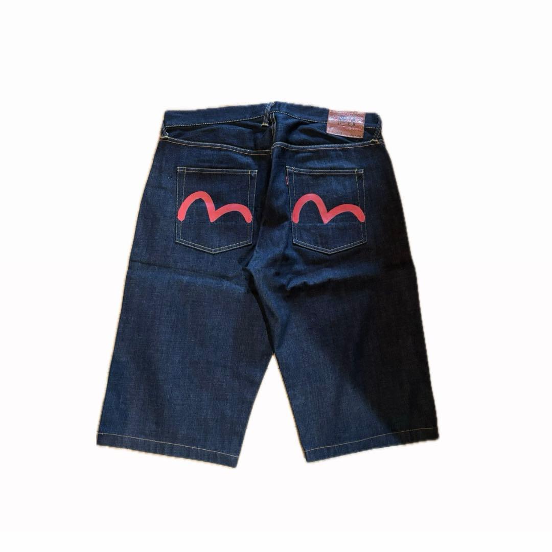 Evisu jeans No3 カモメ バギーショーツ デニム