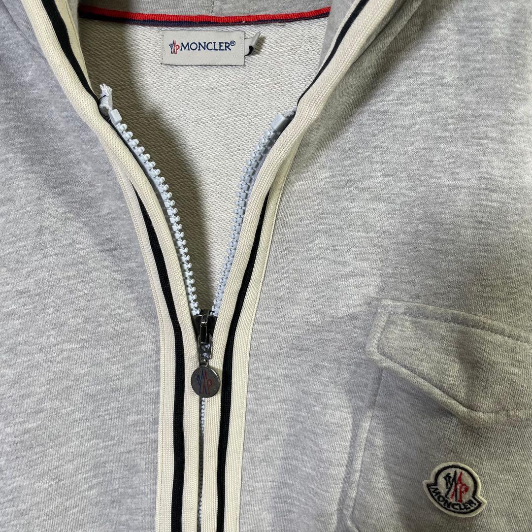 Y*u様 MONCLER グレー フルジップ パーカー　L