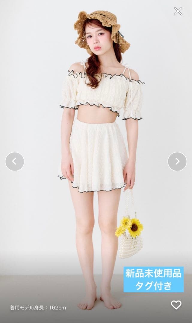 【新品未使用】OLIVE des OLIVEレースシャーリングswim wear