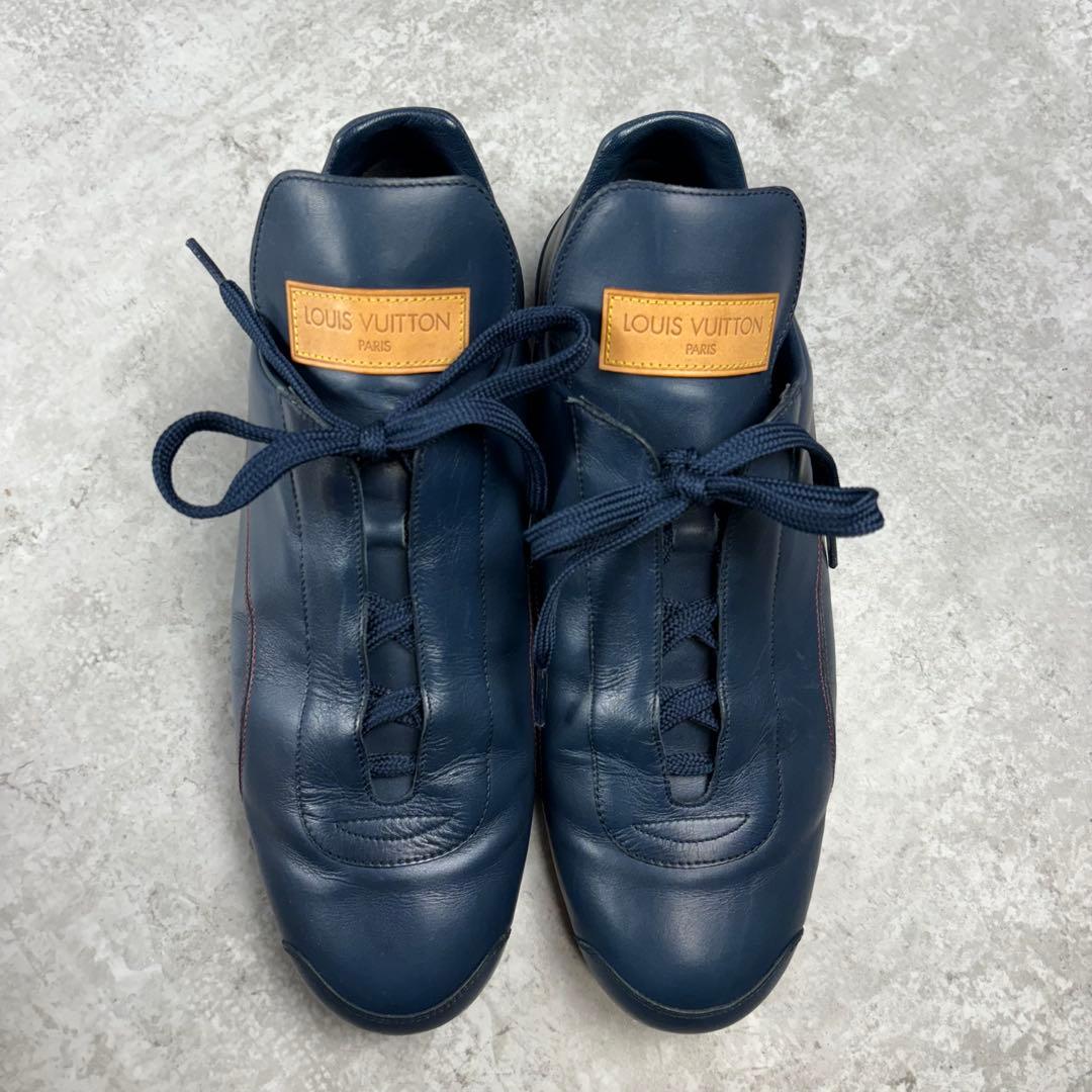 ルイヴィトン　LOUIS VUITTON レザー 本革　シューズ　7 ネイビー