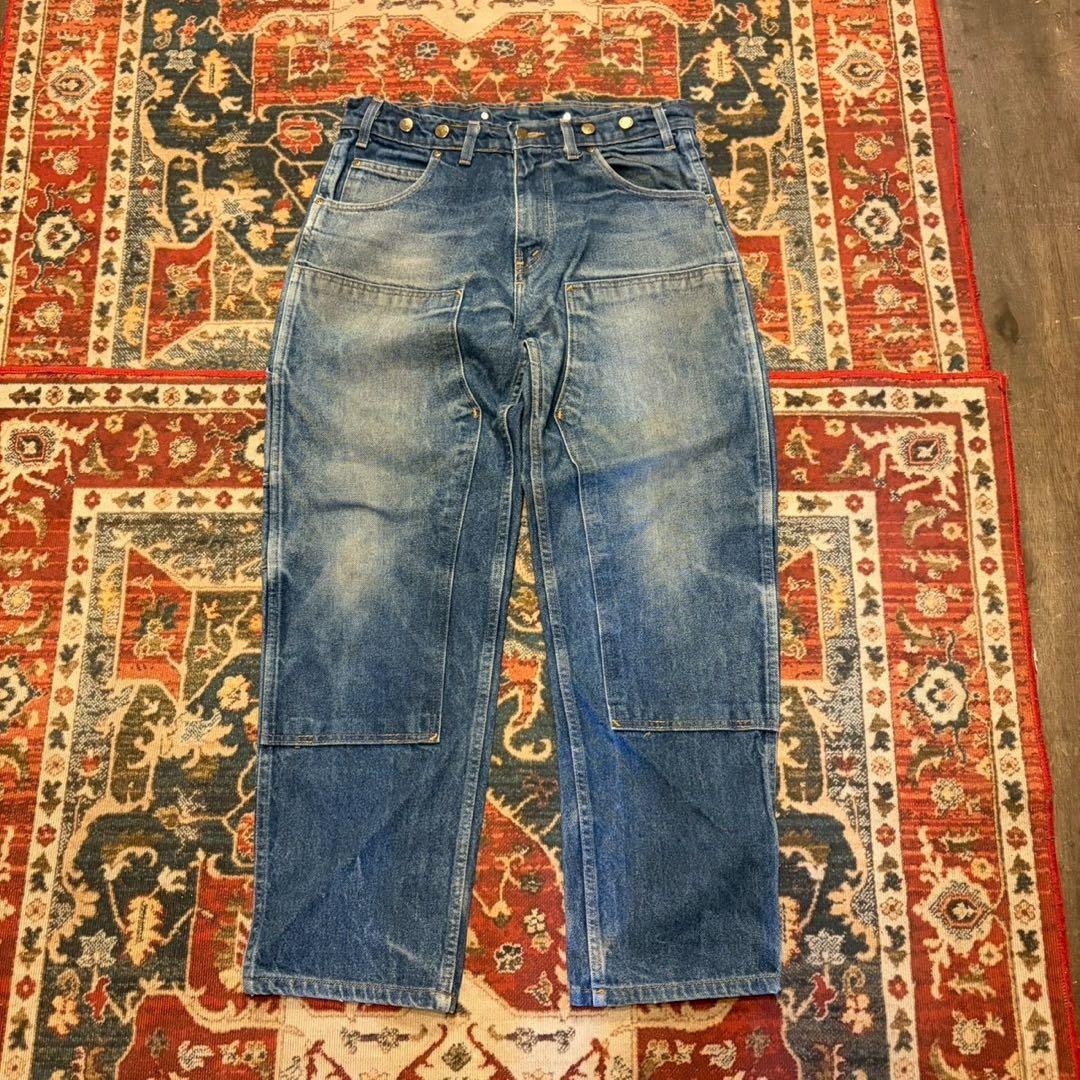 90s USA製 PRSN BLU デニムパンツ ペインターパンツ ダブルニー