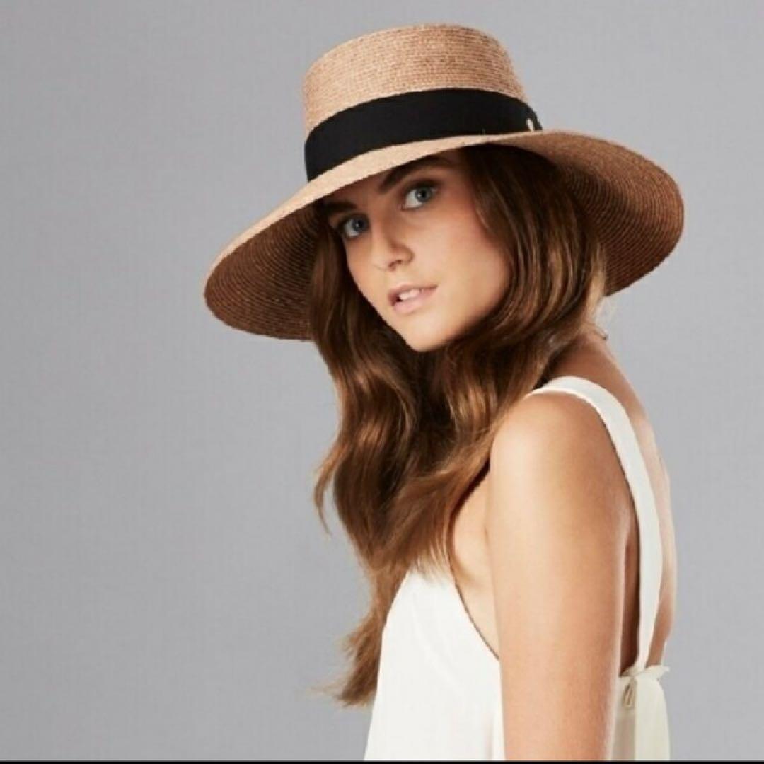 新品　ヘレンカミンスキー ラフィアハット Plath リボンブラック