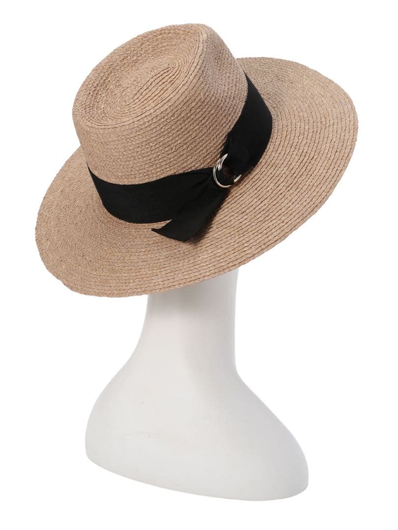 新品　ヘレンカミンスキー ラフィアハット Plath リボンブラック