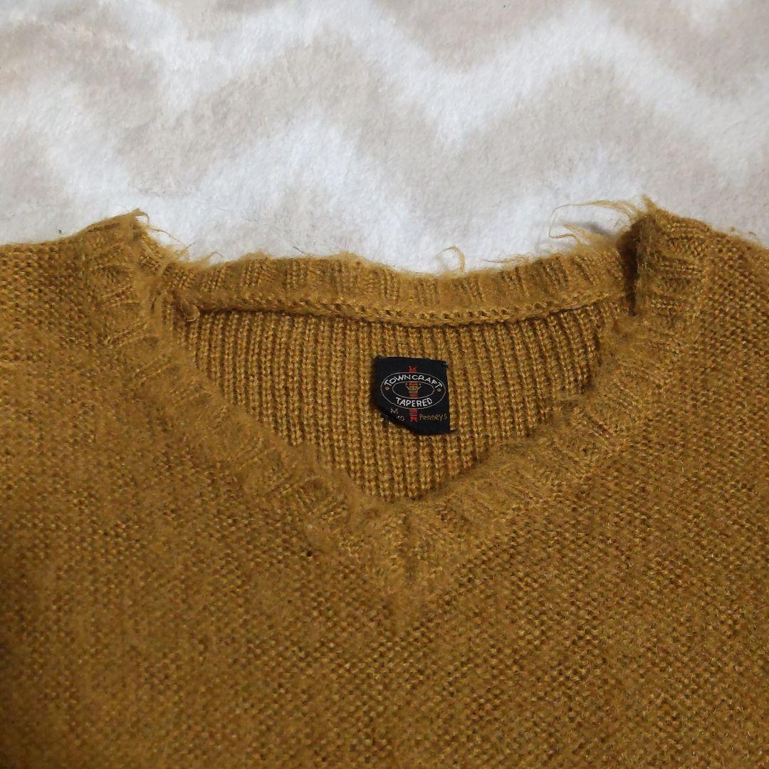 【美品】TOWNCRAFT PENNEY'S モヘア ニット マスタード