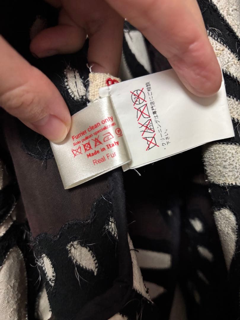 希少 MARNI マルニ 上質 デザイン リアルファー 毛皮 ジャケット