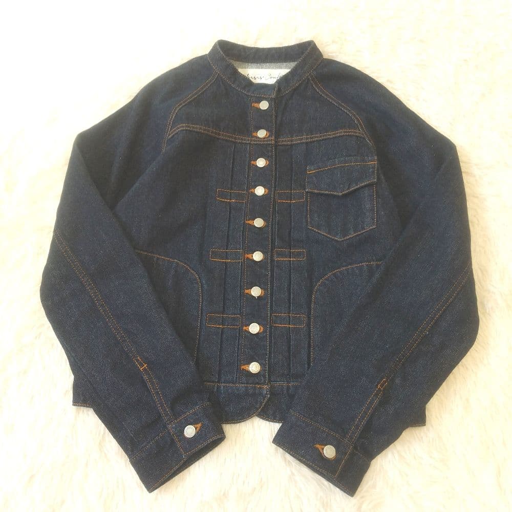 si-si-si confort デニムジャケット バンドカラー インディゴ M