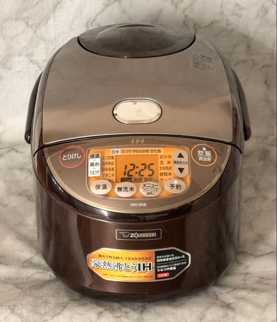 象印 炊飯器 1升 IH式 極め炊き 黒まる厚釜 NW-VA18-TA