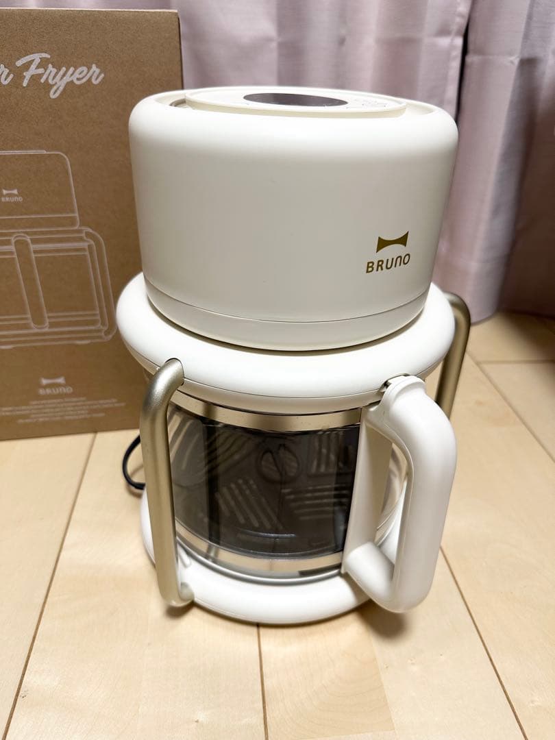 BRUNO ガラスエアフライヤー アイボリー 箱あり