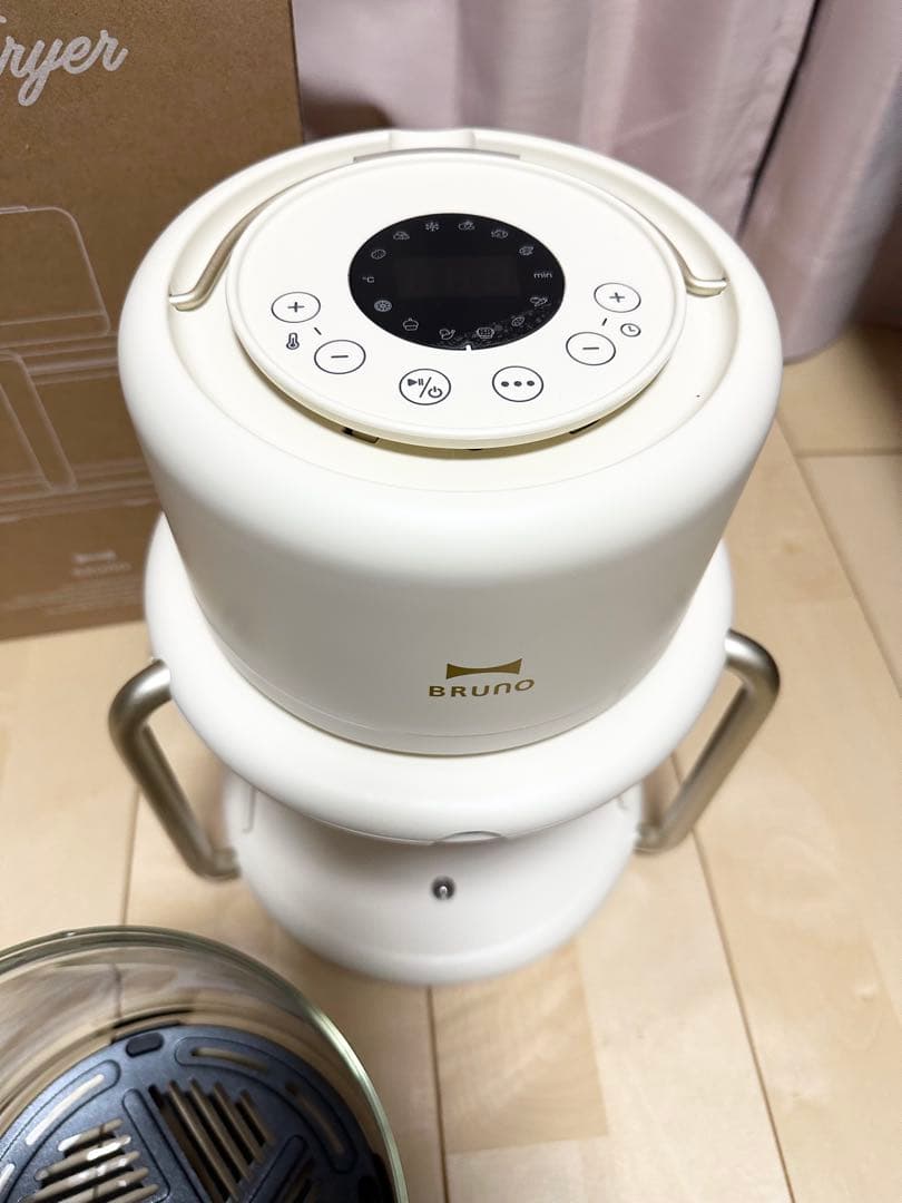 BRUNO ガラスエアフライヤー アイボリー 箱あり