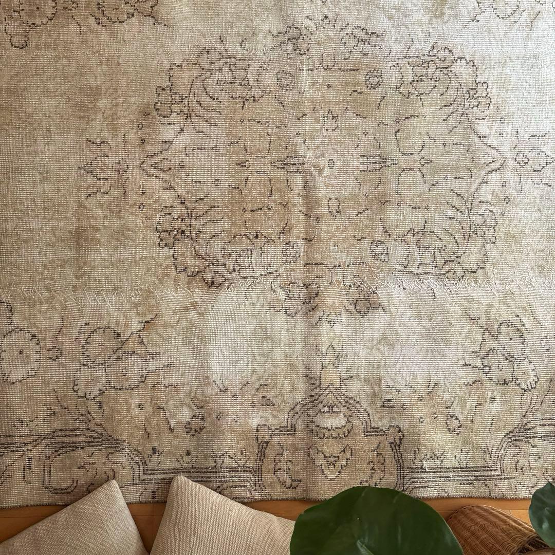 ショウちゃん　超大判150×277ナチュラルトルコヴィンテージラグ