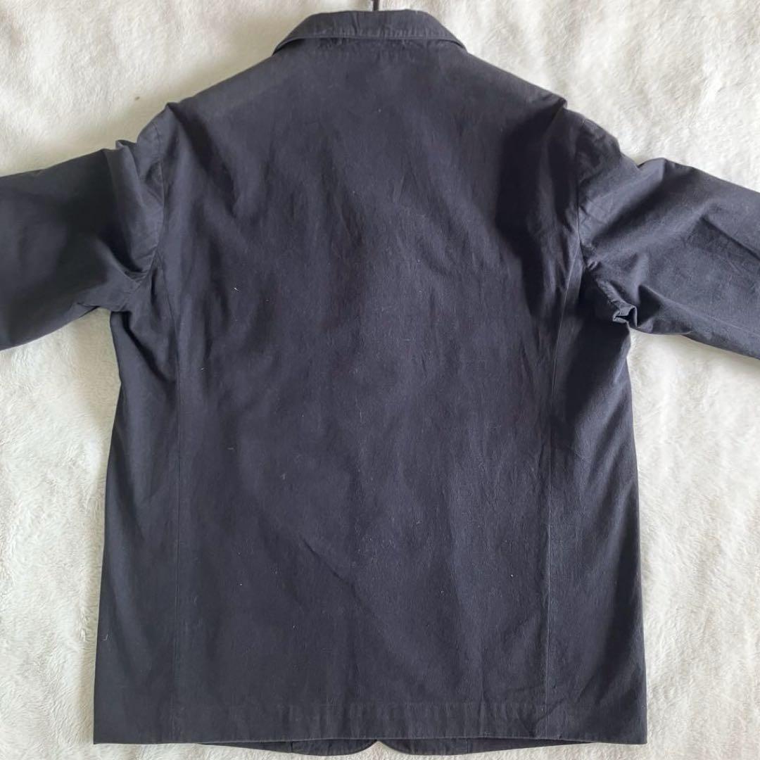 マーガレットハウエル 22SS コットンテーラードジャケット L ネイビーグレー