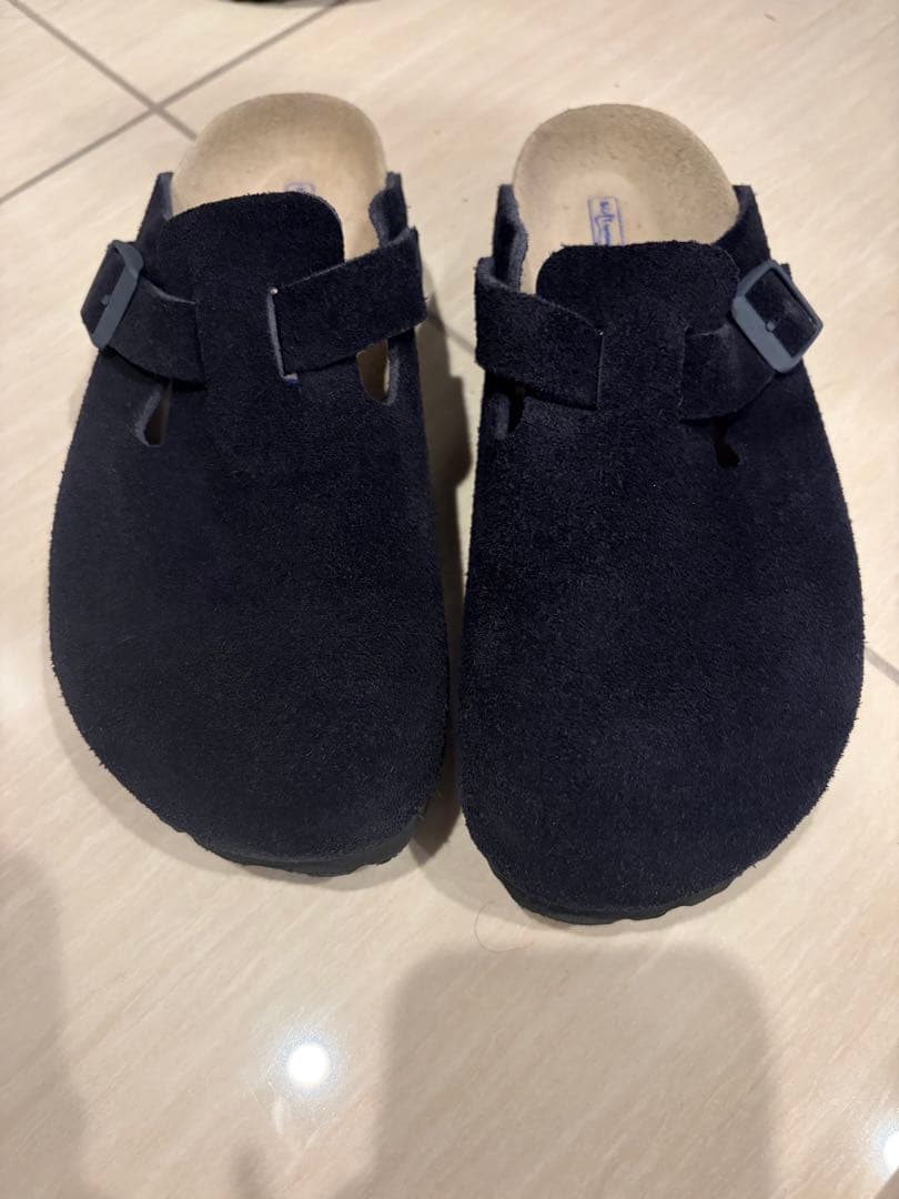 ビリケンシュトック スエード ブラックBIRKENSTOCK ボストン