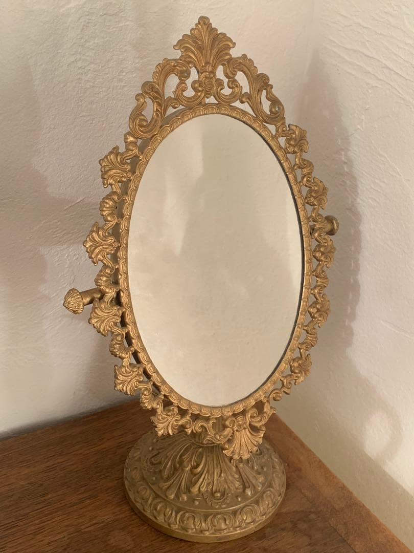 フランス　蚤の市　鏡　ブロカント