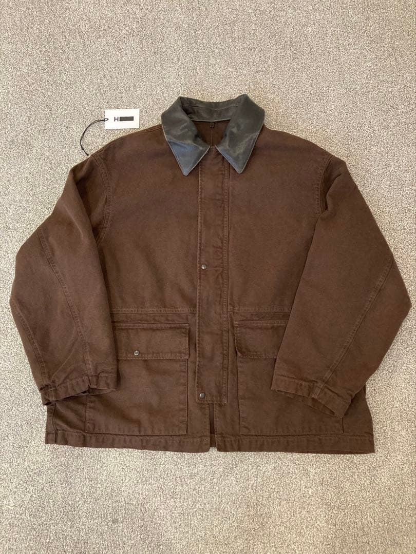 H グラデーション OC カバーオール サイズL 襟レザー