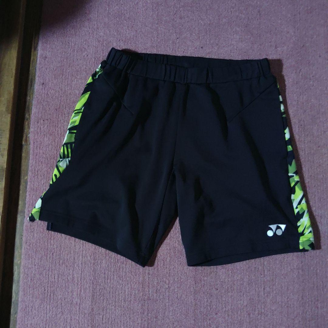 YONEX バドミントン用パンツ Lサイズ 黒/緑