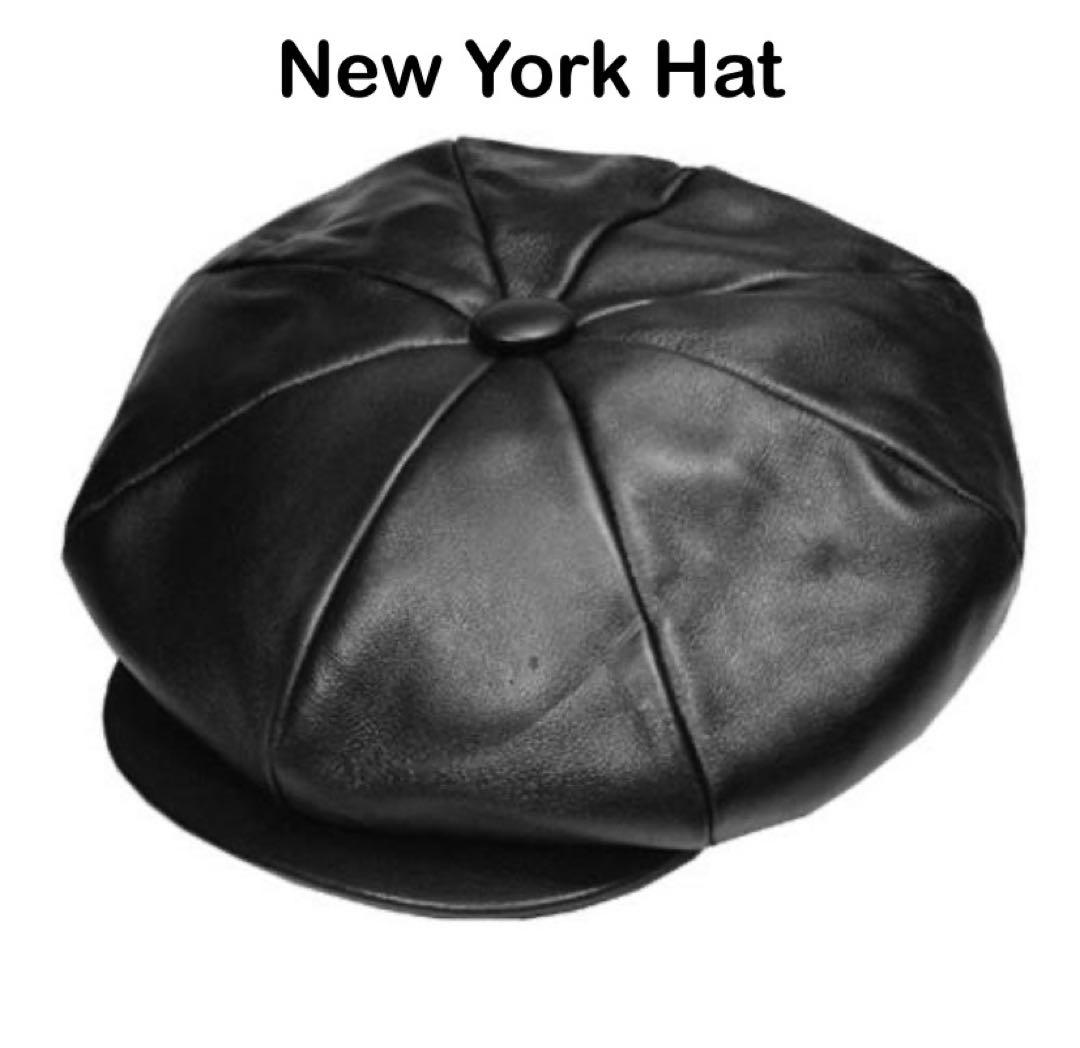【新品】New York Hat 9209ランバスキンビッグアップルキャスケット