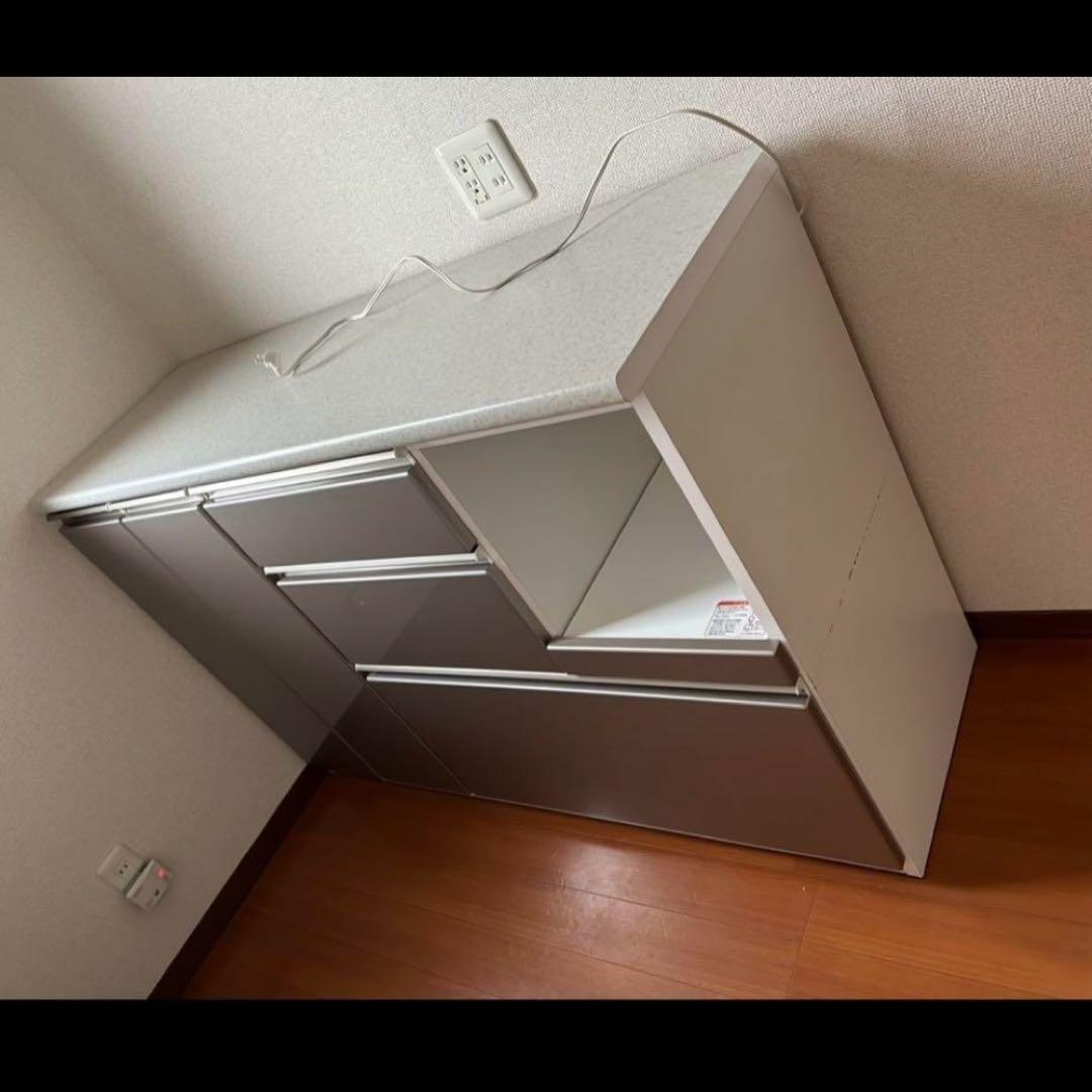 ニトリ　キッチンカウンター　アルミナ2 140CT SI