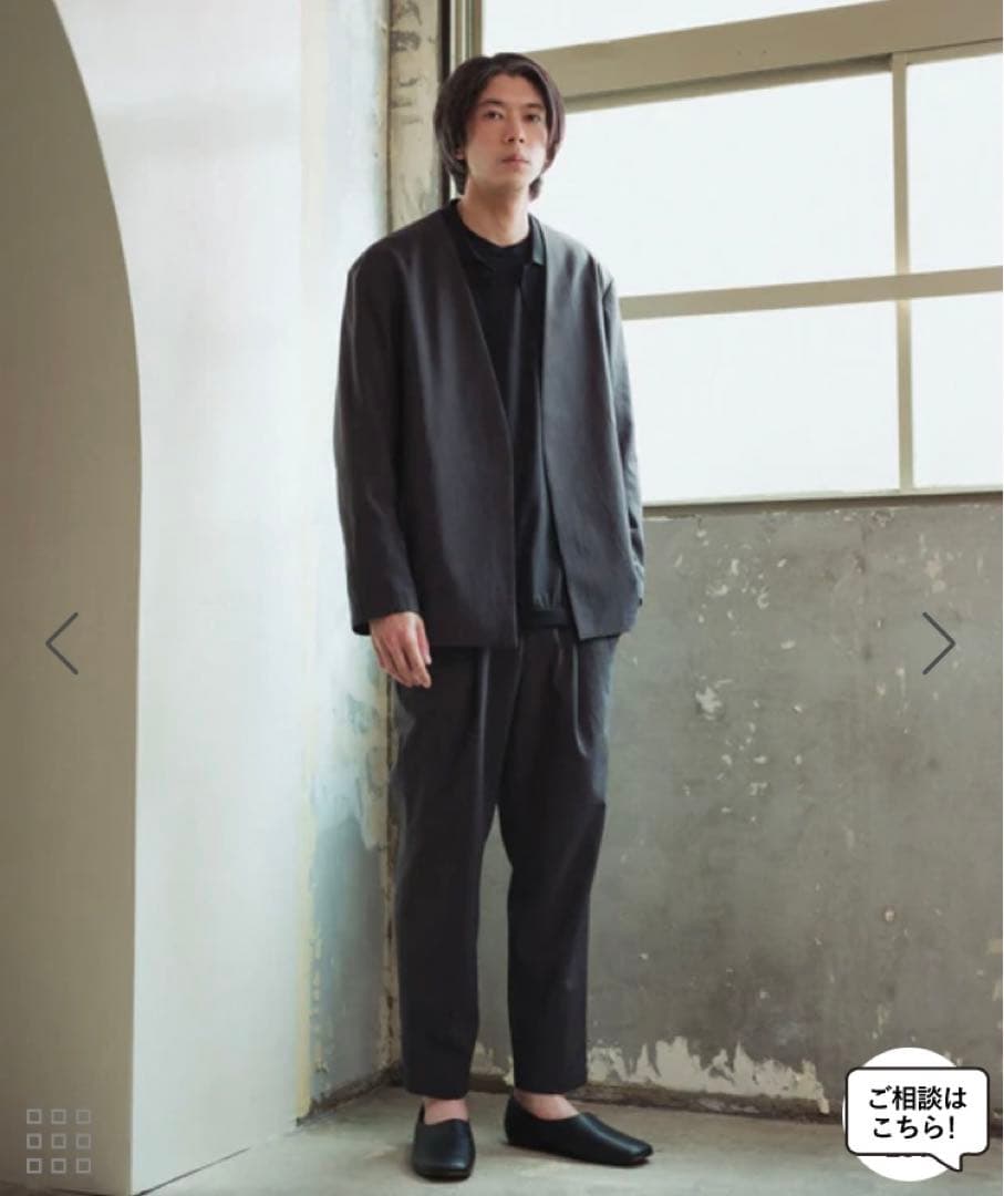 【RIRANCHA/リランチェ】ノーカラージャケット セットアップ