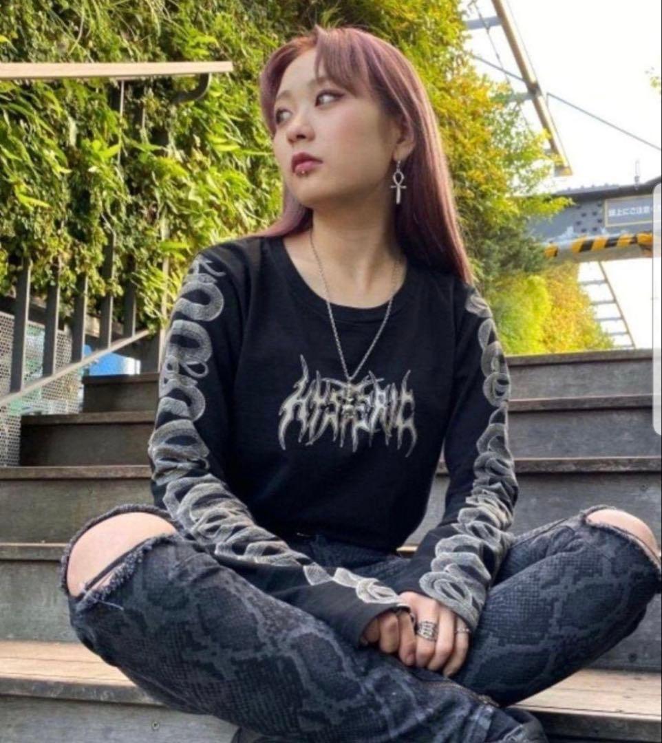美品 HYSTERIC GLAMOUR スネーク ロングTシャツ