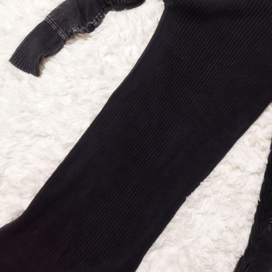 美品　ヒステリックグラマー　HG HEADコマンドリブニットロングワンピース　F