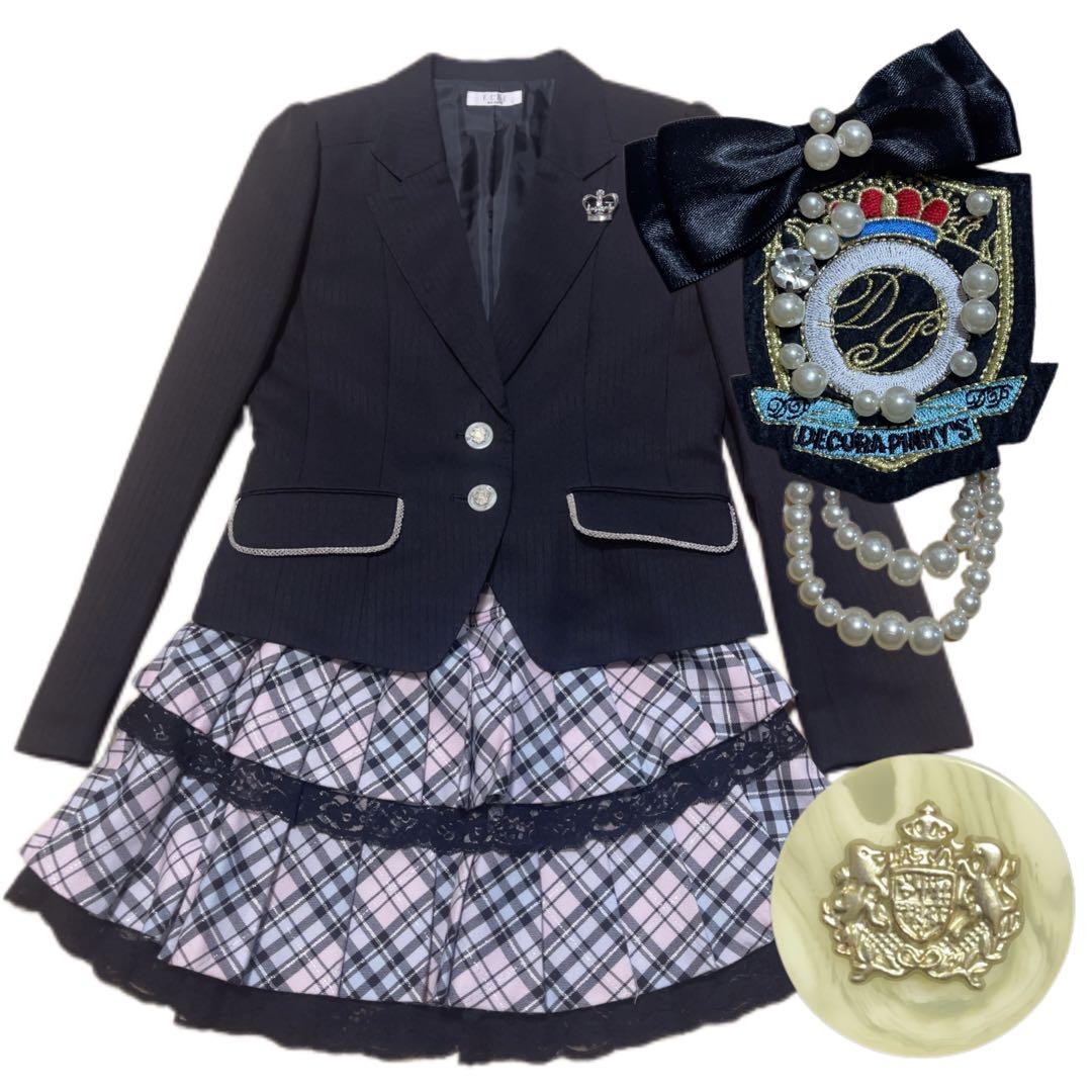 160_フォーマル_スーツ_セレモニーセット 卒服 ELLE 卒業式　キャット製