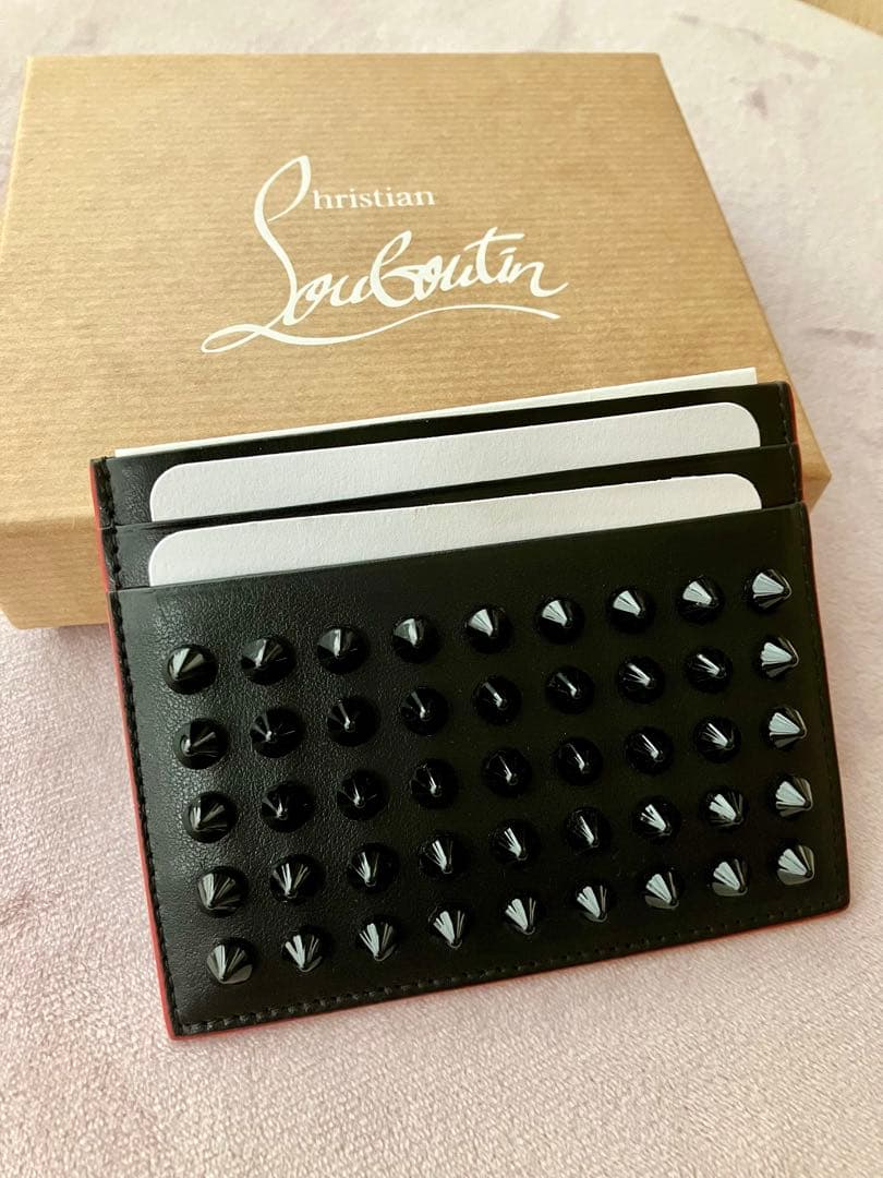 クリスチャンルブタン 名刺入れ パスケースブラック CM53