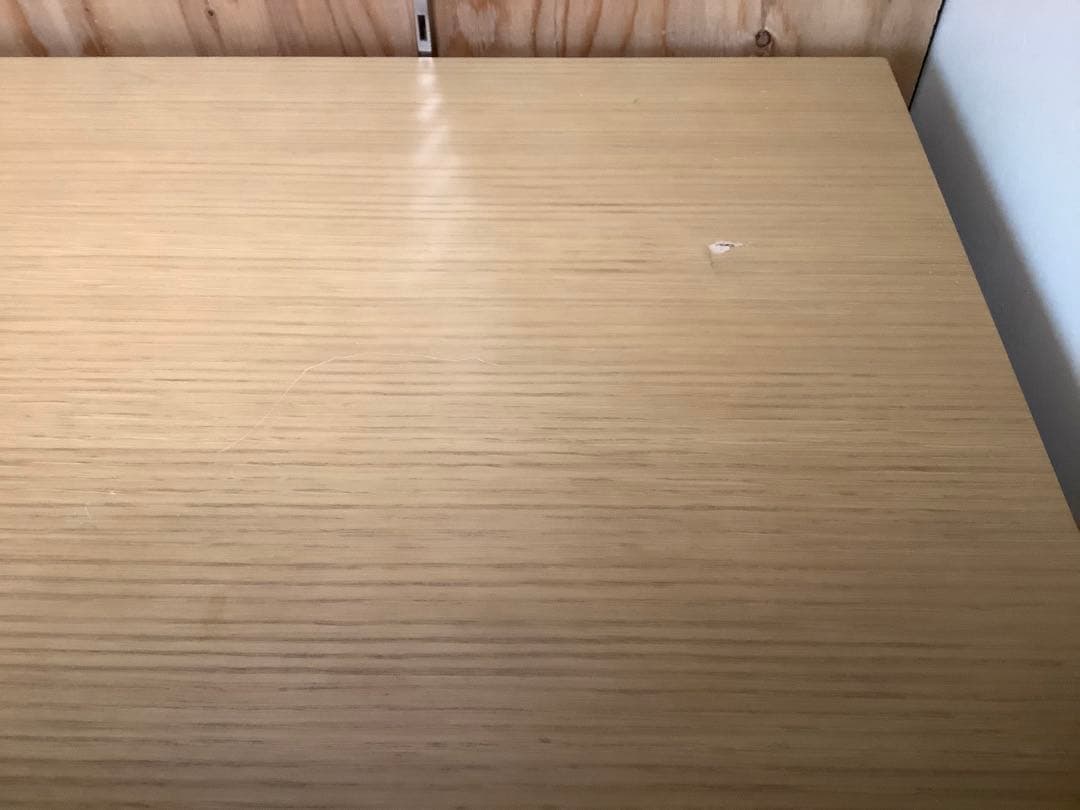 無印良品　オーク材キャビネットガラス扉（引戸）