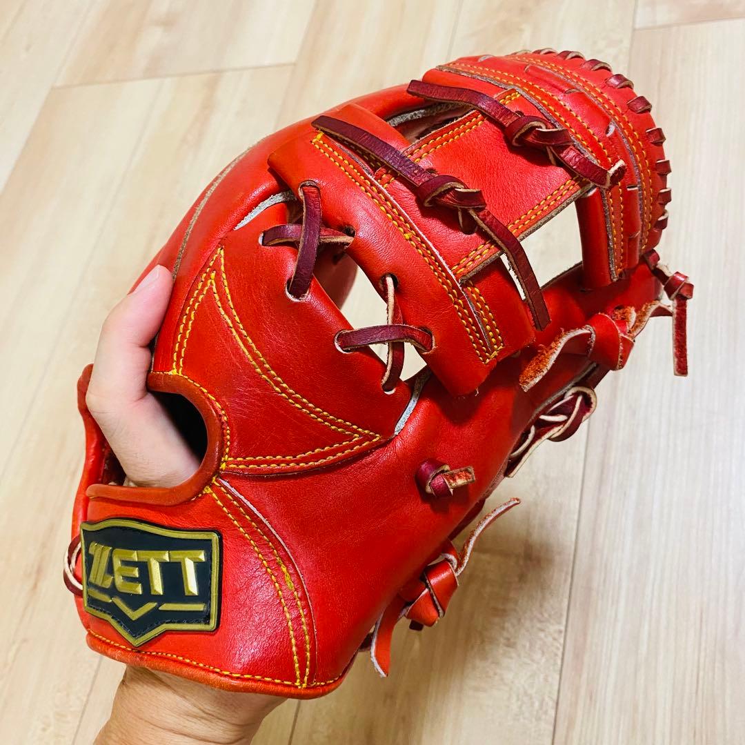★美品★ゼット ZETT 一般 硬式グローブ プロモデル 右投げ 内野手