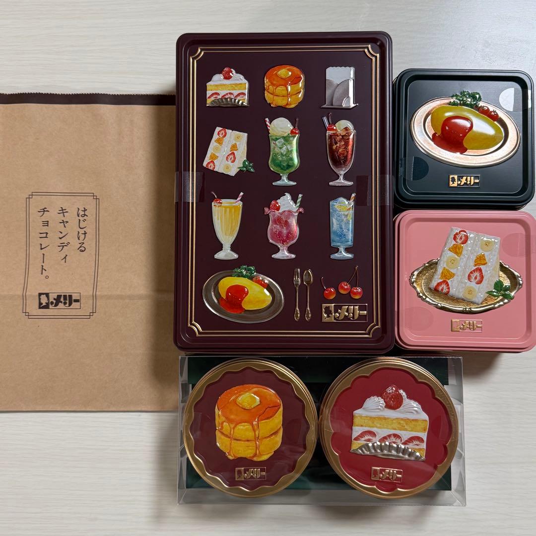 【新品・未開封】メリーチョコレート　はじけるキャンディチョコレート　5缶セット