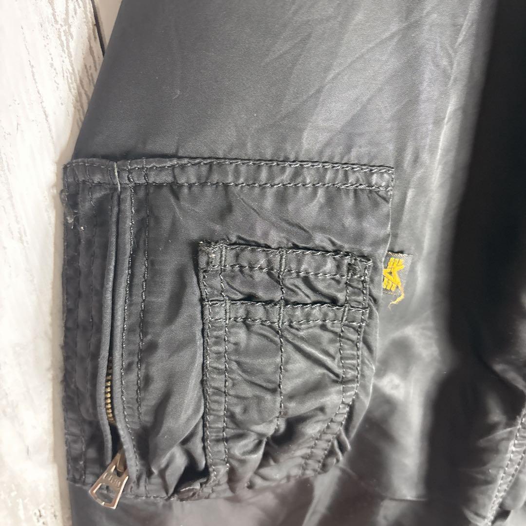 【ALPHA】アルファ CWU ミリタリーフライトジャケット M ブラック▲□