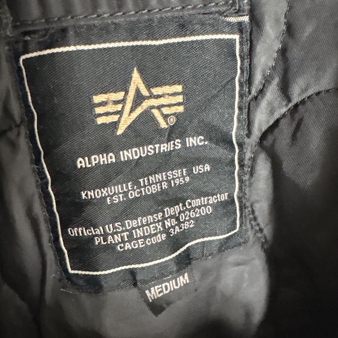 【ALPHA】アルファ CWU ミリタリーフライトジャケット M ブラック▲□