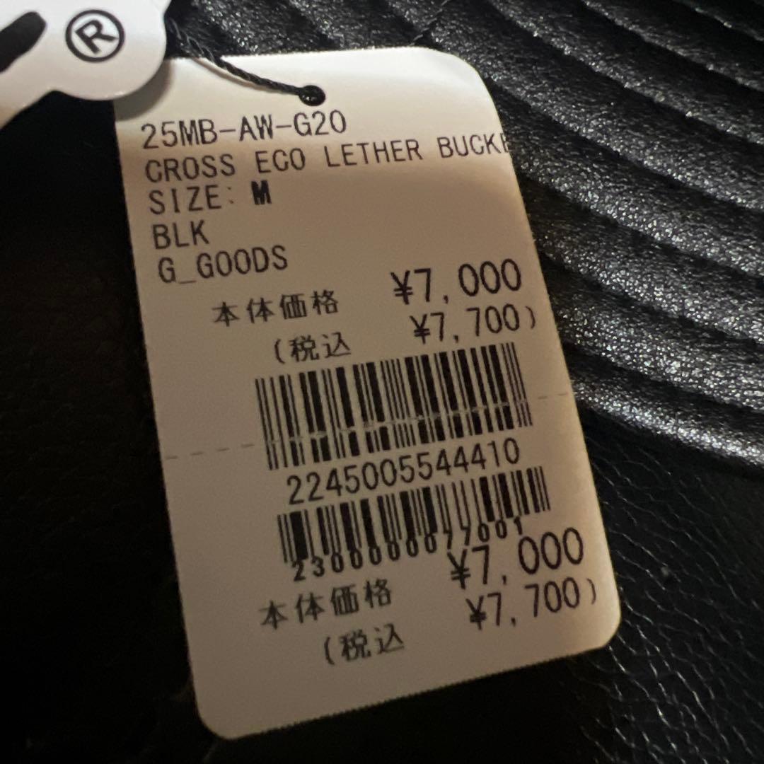 即完売品　新品未使用タグ付き　MOBB 黒 皮革 バケットハット M