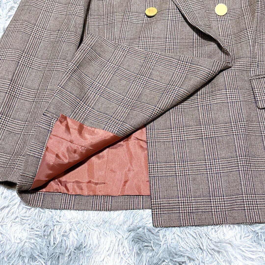 allureville ダブルブレスト テーラードジャケット (1) ブラウン系