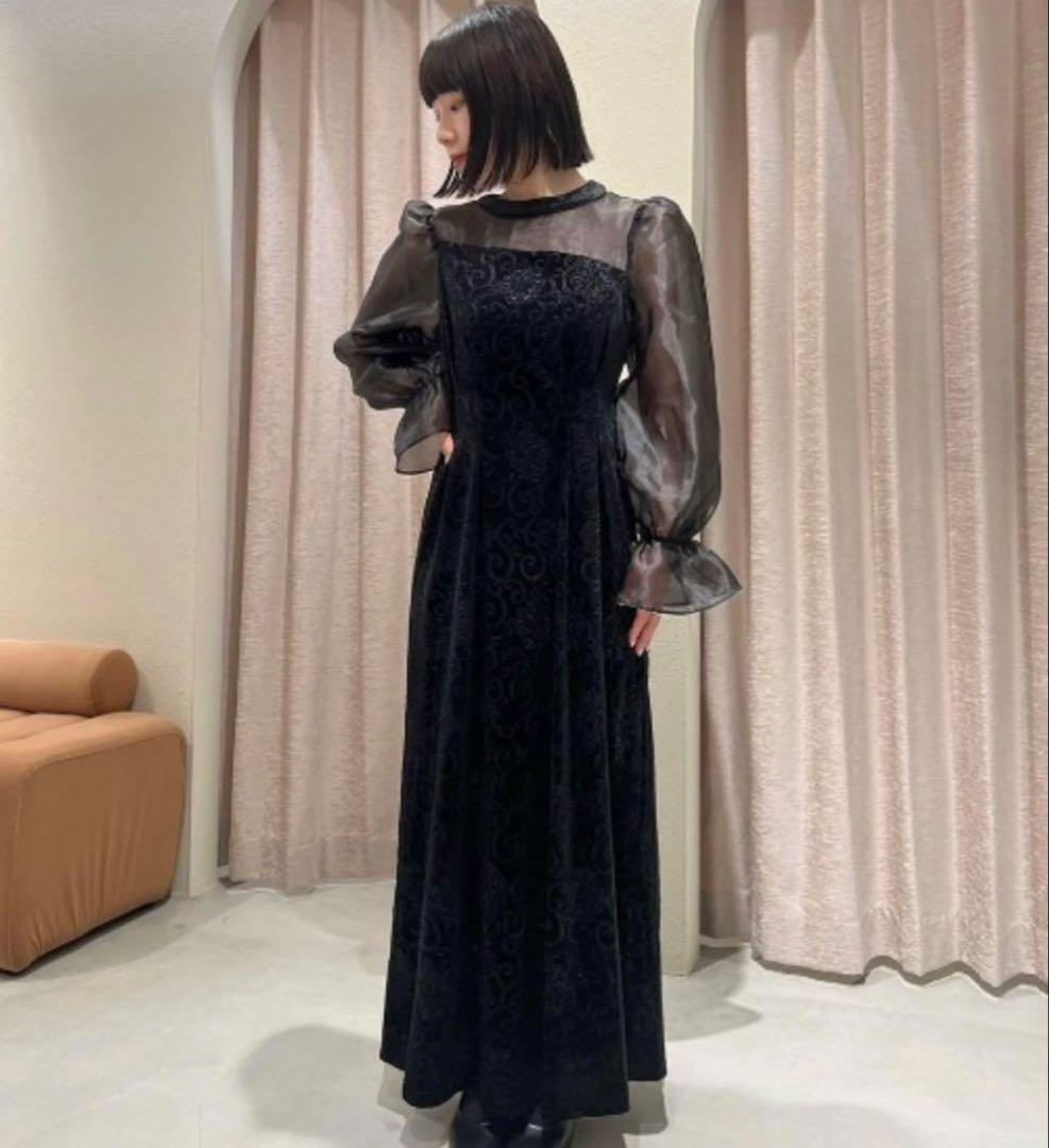 AMAIL オケージョンドレス　黒　ベロア
