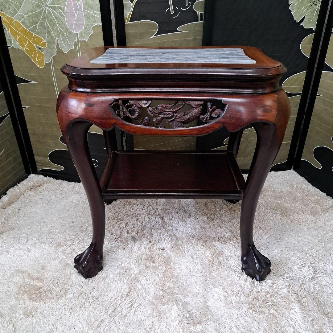 ♡石天板　龍の爪　サイドテーブル　花台　♡