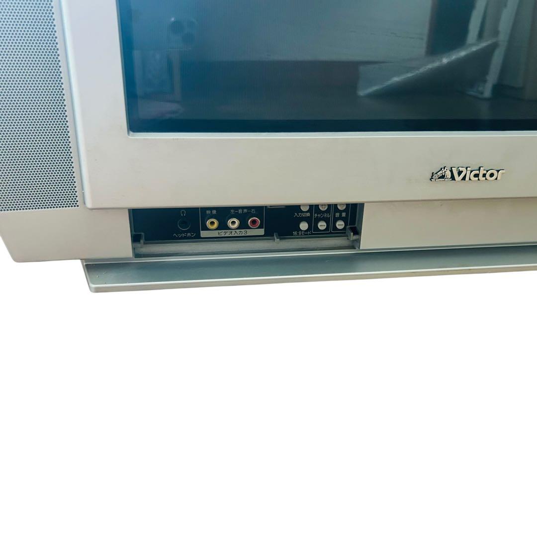 21型ブラウン管テレビ シルバー　ビクター