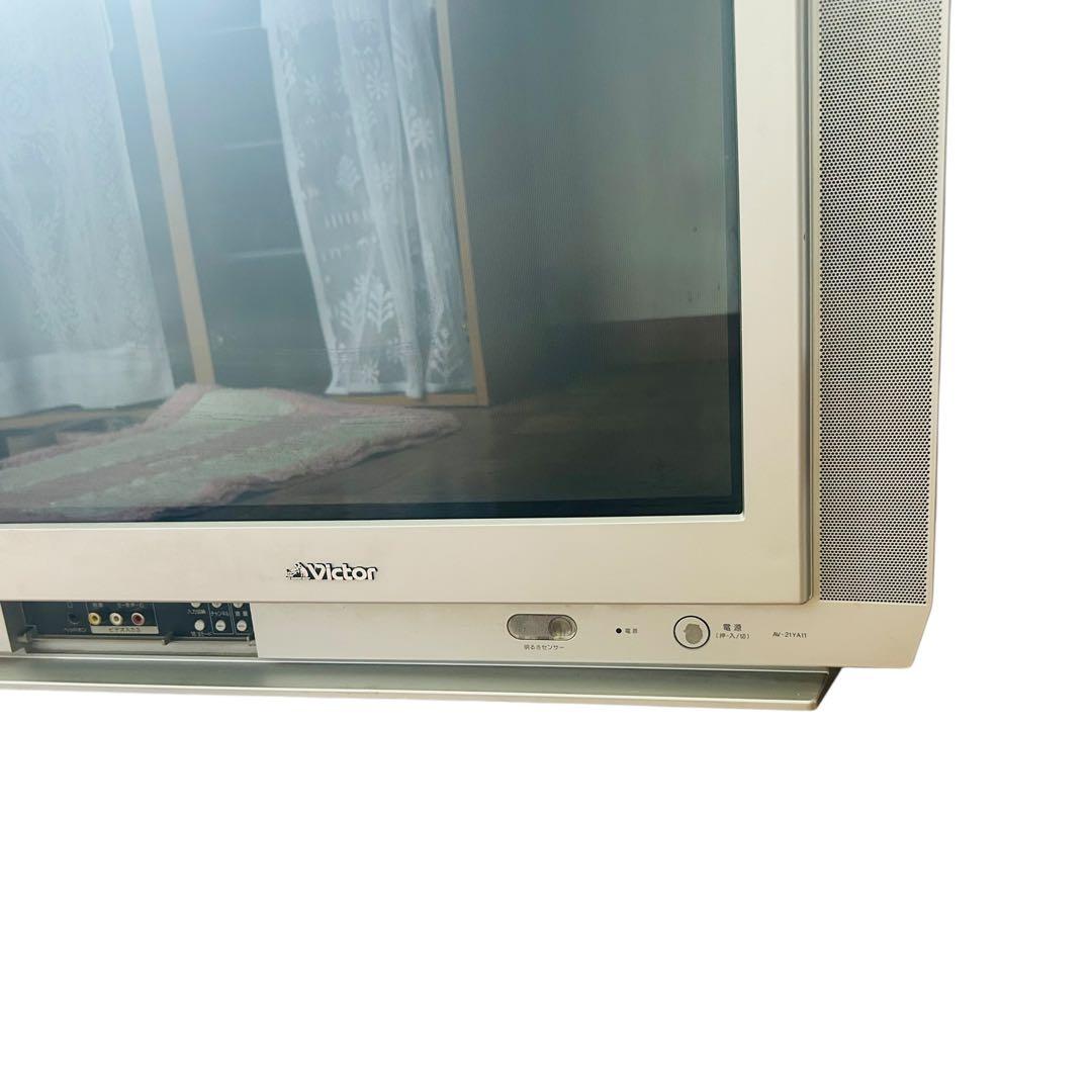 21型ブラウン管テレビ シルバー　ビクター