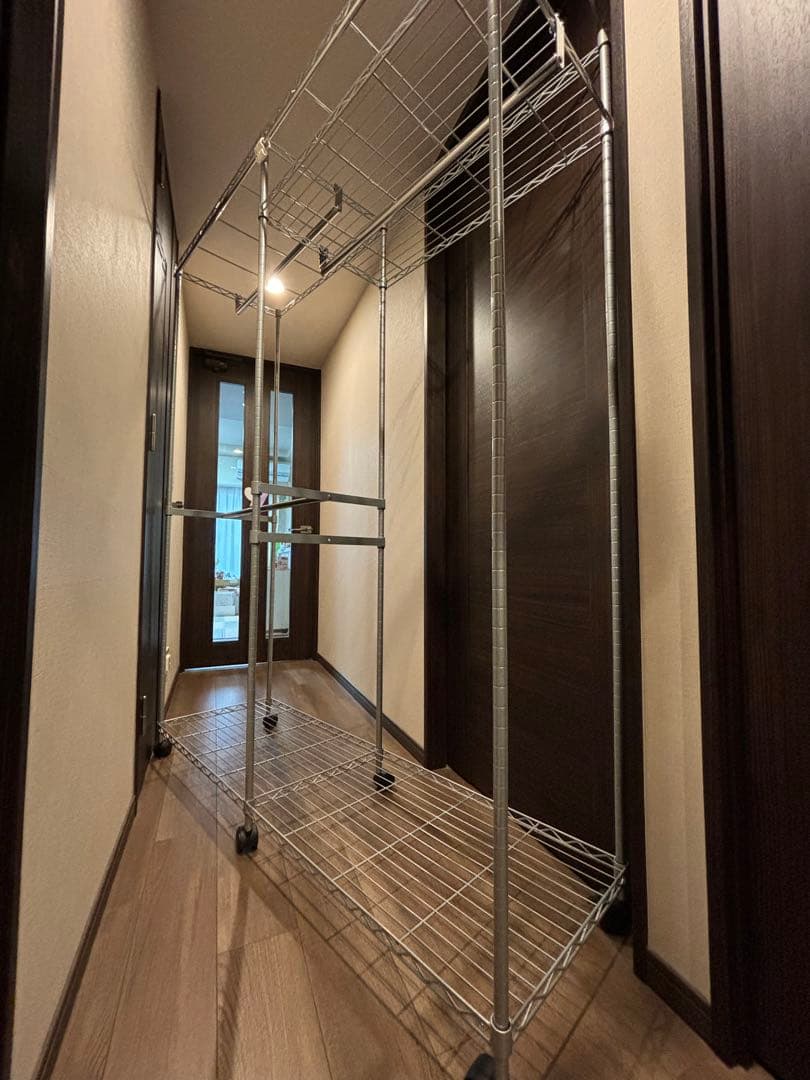 ハンガーラック　幅150cm キャスター付き　パイプハンガー　スチール