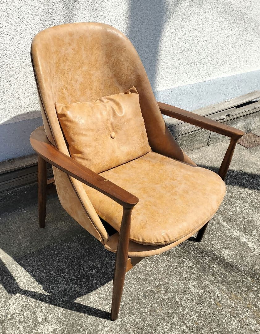 美品 NOCE (ノーチェ) アームソファ キャメルブラウン UC01