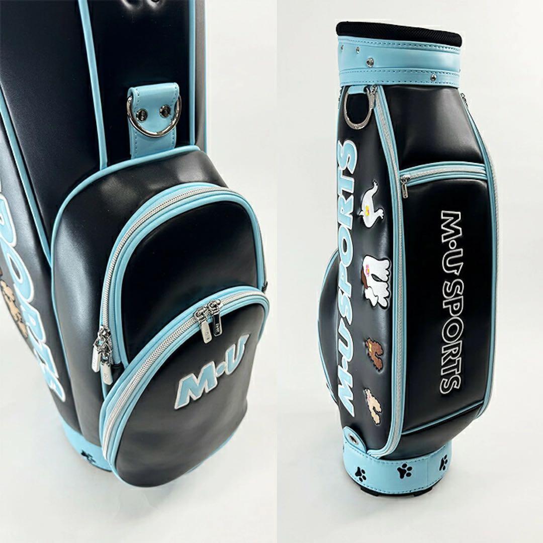 【新品】MUスポーツ 703R6154 キャディバッグ BLK エムユースポーツ