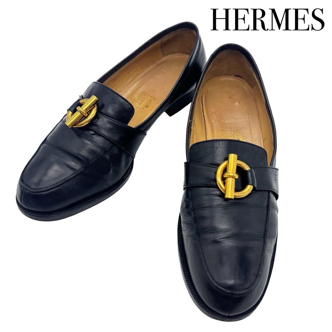 HERMES エルメス シェーヌダンクル ローファー 約23.5cm レディース